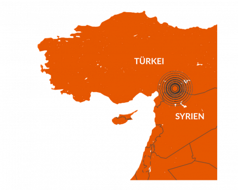 Landkarte Erdbeben in der Türkei